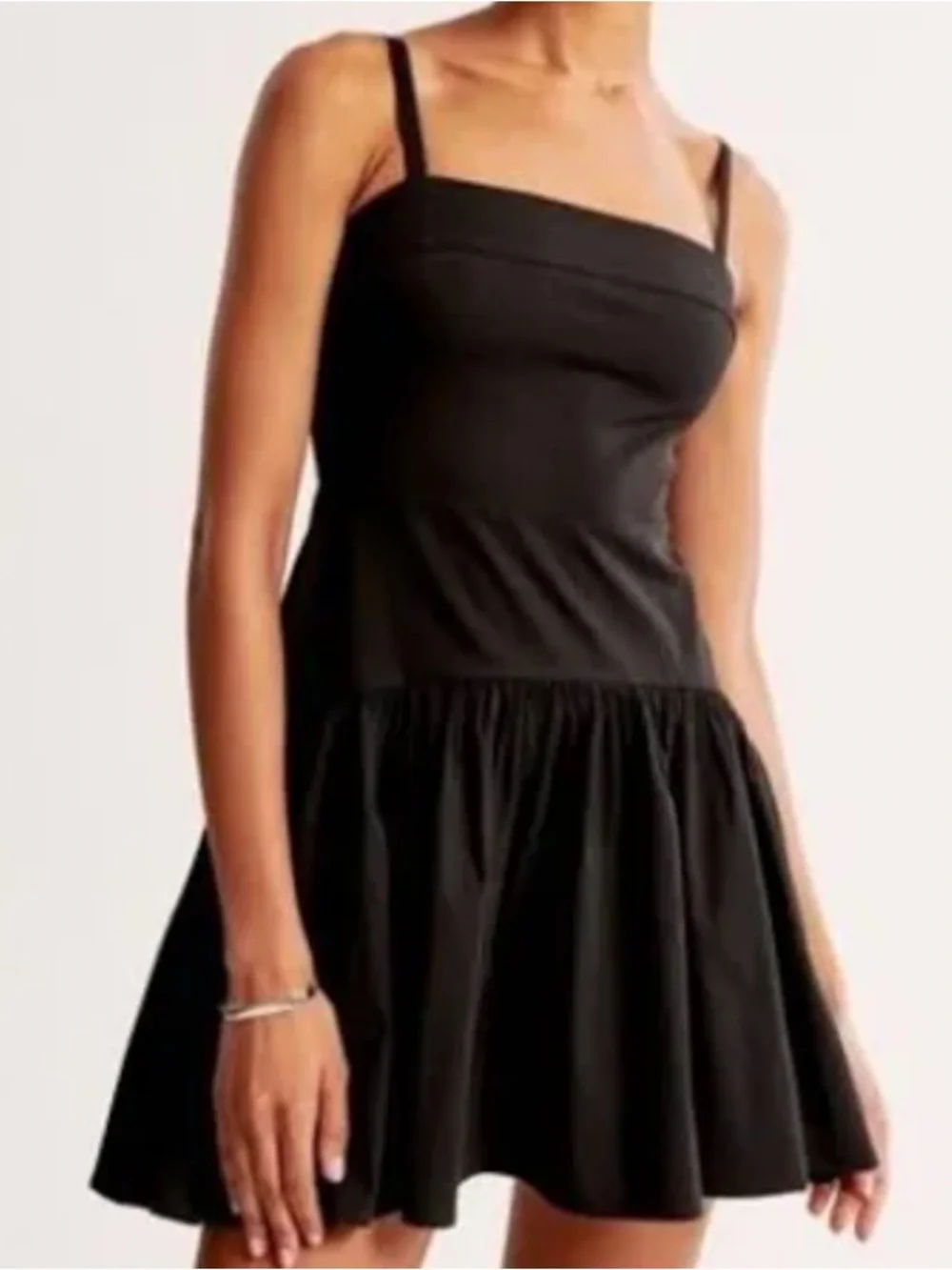 Abercrombie & Fitch | Dresses | Abercrombie Black Drop Waist Mini Dress ...